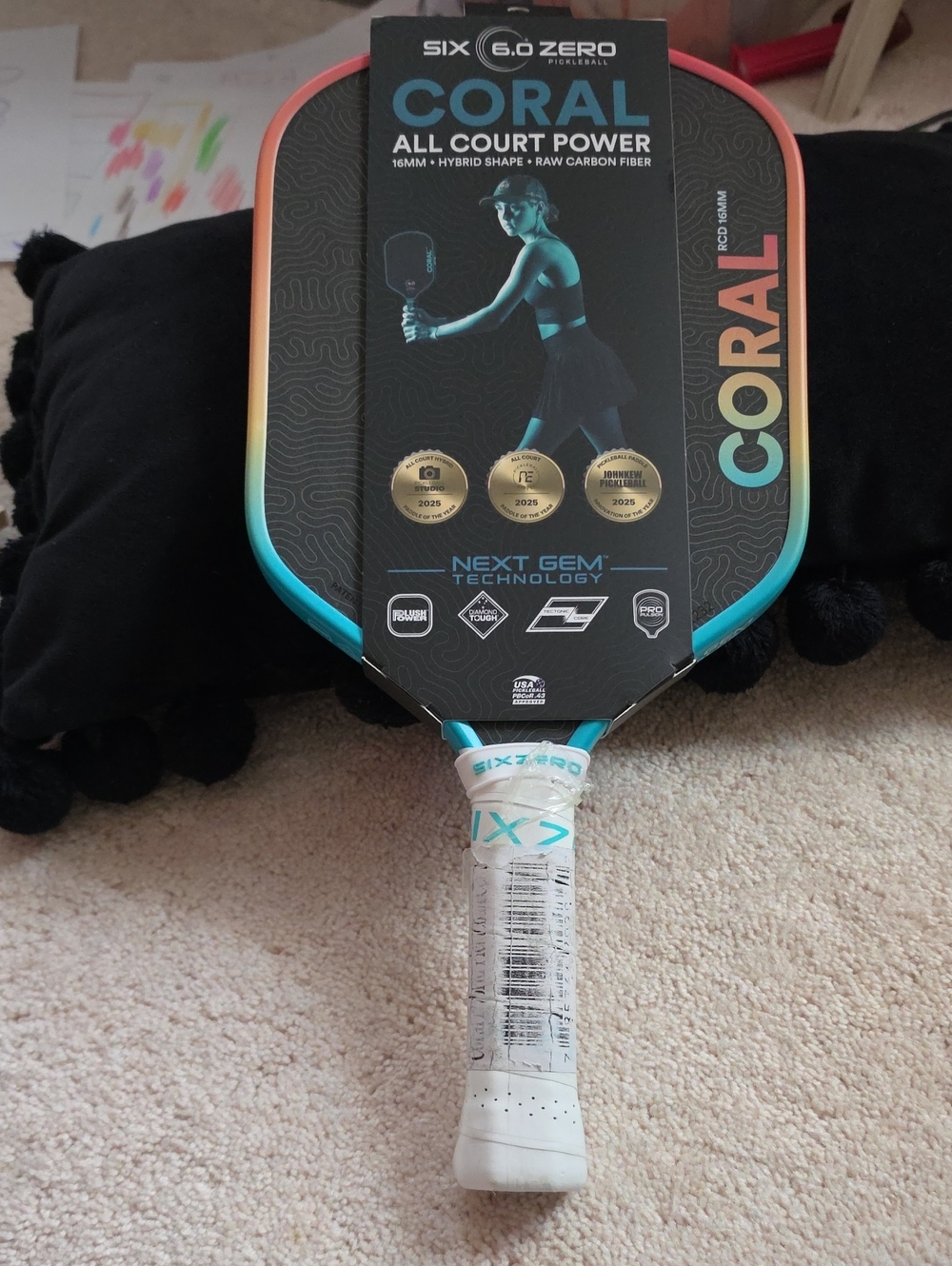 Coral Pickleball Paddle - Teal & Coral